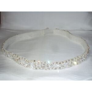 Horsehair Rhinestone Beaded Bridal Belt Wedding Formal Bridal Prom Party Belt